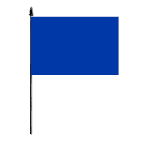 Plain Blue Hand Flag - Medium