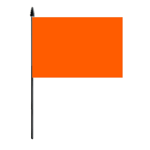 Plain Orange Hand Flag - Medium