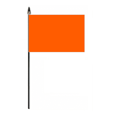 Plain Orange Hand Flag - Small.