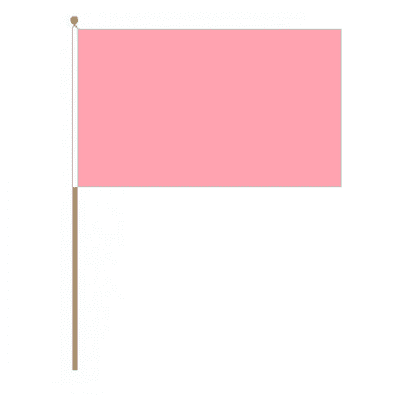 Plain Pink Hand Flag - Large