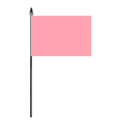 Plain Pink Hand Flag - Small.
