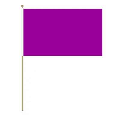 Plain Purple Hand Flag - Large