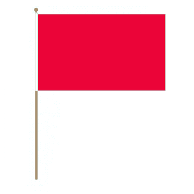 Plain Red Hand Flag - Large.