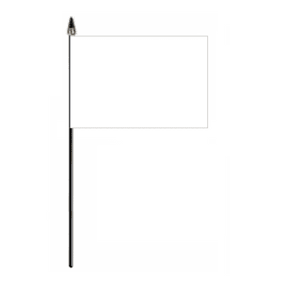 Plain White Hand Flag - Small.