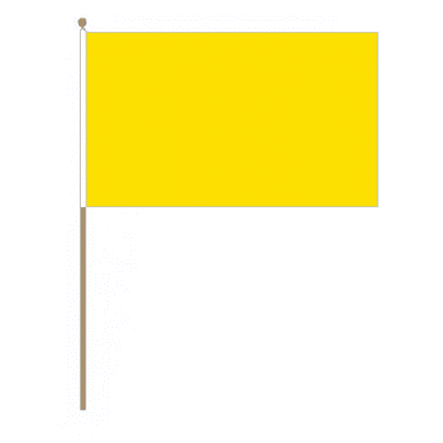 Plain Yellow Hand Flag - Large.
