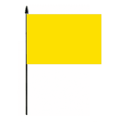 Plain Yellow Hand Flag - Medium