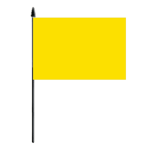 Plain Yellow Hand Flag - Medium