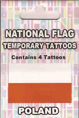 Poland Country Flag Tattoos.