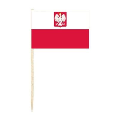 Poland Eagle Country Flag Cocktail Sticks (pack of 10)