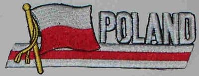 Poland Embroidered Flag Patch, style 01.