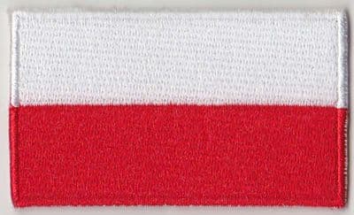 Poland Embroidered Flag Patch, style 04.