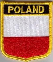Poland Embroidered Flag Patch, style 07.