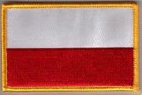 Poland Embroidered Flag Patch, style 08.