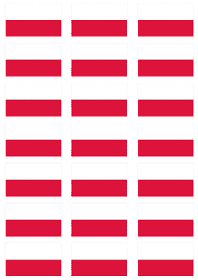 Poland Flag Stickers - 21 per sheet