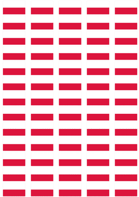 Poland Flag Stickers - 65 per sheet