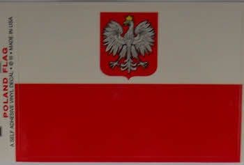 Poland State Country Flag Rectangular Decal