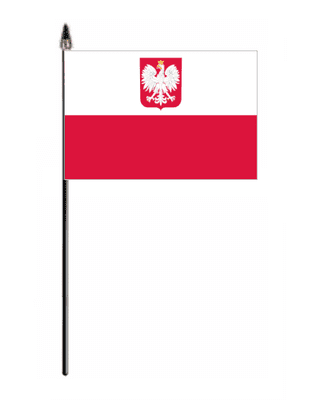 Poland State Country Hand Flag - Small.