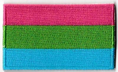 Polysexual Pride Embroidered Flag Patch, style 04