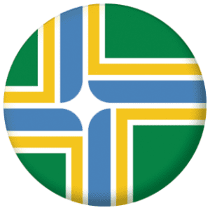 Portland (Oregon) Flag 58mm Button Badge