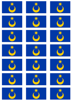Portsmouth Flag Stickers - 21 per sheet