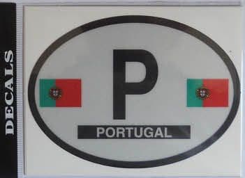 Portugal Country Flag Oval Decal.
