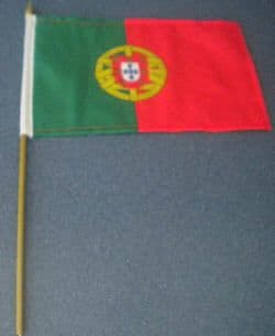 Portugal Country Hand Flag - Medium (stitched).