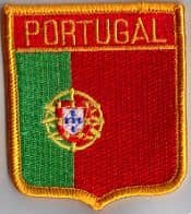 Portugal Embroidered Flag Patch, style 06.