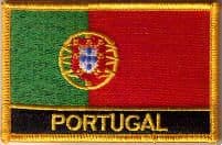 Portugal Embroidered Flag Patch, style 09.