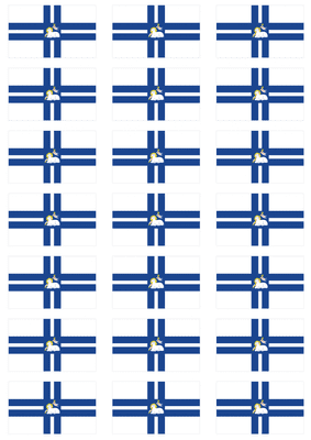 Preston Flag Stickers - 21 per sheet