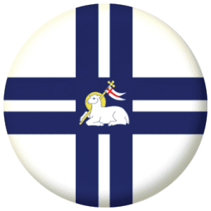 Preston Town / City Flag 58mm Button Badge