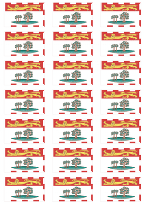 Prince Edward Island Flag Stickers - 21 per sheet