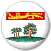 Prince Edward Island Province Flag 58mm Button Badge