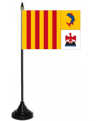 Provence-Alpes-Côte d'Azur Desk / Table Flag with plastic stand and base.