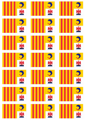 Provence-Alpes-Côte d'Azur Flag Stickers - 21 per sheet
