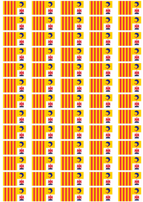 Provence-Alpes-Côte d'Azur Flag Stickers - 65 per sheet