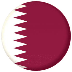 Qatar Country Flag 58mm Keyring