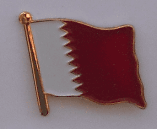 Qatar Country Flag Enamel Pin Badge