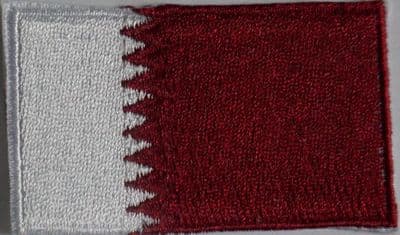 Qatar Embroidered Flag Patch, style 04.
