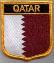 Qatar Embroidered Flag Patch, style 07.