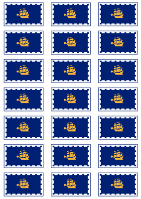 Quebec City Flag Stickers - 21 per sheet