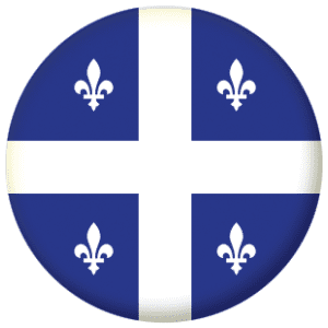 Quebec Province Flag 25mm Flat Back