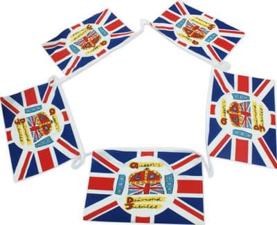 Queen's Diamond Jubilee Bunting, rectangular, 15 metre, official design.
