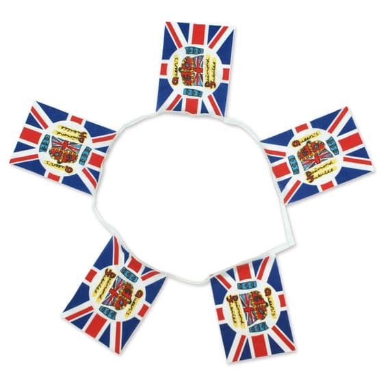 Queen's Diamond Jubilee Bunting, rectangular, 6 metre, official design.