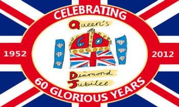 Queen's Diamond Jubilee Large Flag - 5' x 3', 60 Glorious Years.