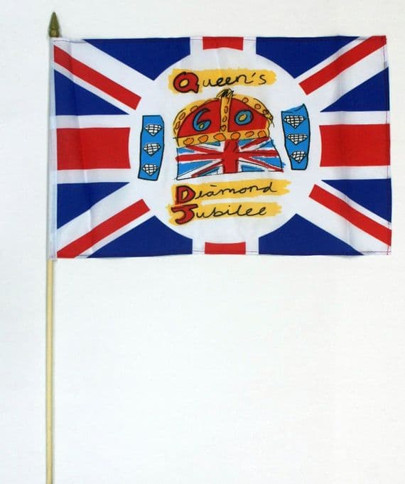 Queen's Diamond Jubilee Large Hand Flag, official design.