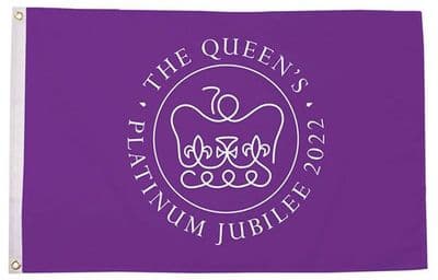 Queen's Platinum Jubilee Large Flag (Purple) - 5' x 3'