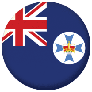 Queensland State Flag 58mm Button Badge