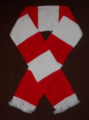 Red and White Retro Bar Scarf.