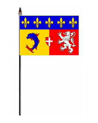 Rhône-Alpes Hand Flag - Small.
