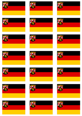 Rhineland-Palatinate Flag Stickers - 21 per sheet
